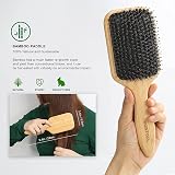 BESTOOL Hair Brush Boar Bristle Paddle Brush Bamboo Detangle Massage 70/30 view 3