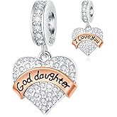 EMOSTAR Family Charms, 925 Sterling Silver Mother Father Daughter Son Sister Brother Godmother Nana Grandma Husband Wife Aunt Niece Cousin Uncle Best Friends, I Love You Dangle, fit European Bracelet