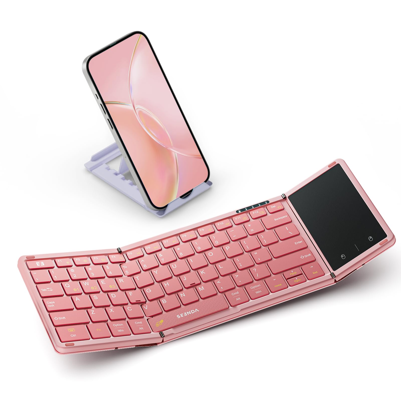 Foldable Bluetooth Keyboard With Touchpad, Folding Wireless