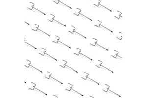 HUHOLE Pegboard Hooks 2 Inch 50PC, Ideal Garage Organization, Wall Storage Tool Organizer, Fit 1/4" 1/8" Peg Board with Plastic Tip (Silver, 2 Inch)