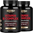 NURTURLY Vitamin B Complex - Contains All Essential B Vitamins - B1, B2, B3, B5, B6, B7, B9, B12 and Biotin - Super B Complex Vitamins for Energy, Immunity Support - 180 Tablets