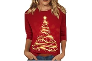 FQZWONG Christmas Shirts for Women Womens Going Out Tops Casual Blouses Classic Graphic Tees Y2K Fashion Ladies Sweatshirt