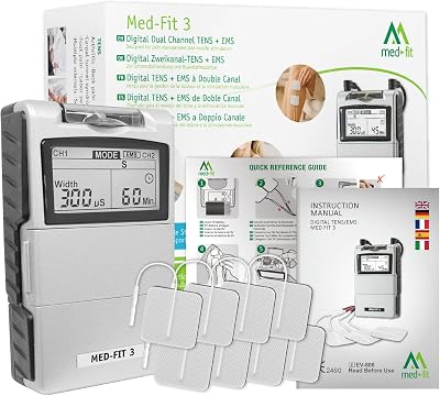 med-fit 3 Dual Channel TENS Machine Pain Relief EMS Unit
