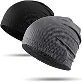 WTACTFUL 1Pack / 2 Pack Skull Caps for Men & Women - Breathable 3D Mesh Running Caps for Cycling, Gym