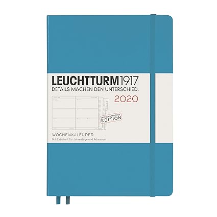 Agenda 2020, tapa dura, A5, 12 meses, color azul nórdico, en ...