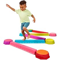 Poutre d'équilibre pour enfants avec 12 pierres empilées colorées Pierres d' équilibre, Balance Board enfants de motricité & coordination