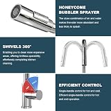 Tohl ar Kitchen Sink Mixer Tap Chrome with Pull Down Sprayer 2 Modes view 5