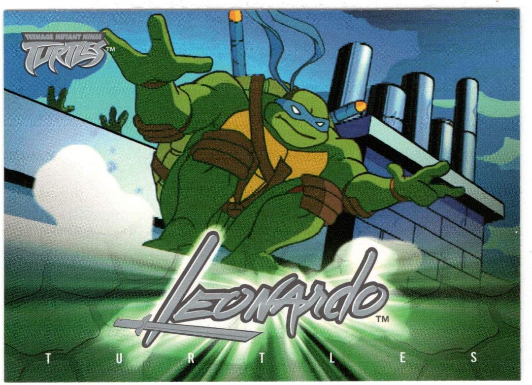 photo Teenage Mutant Ninja Turtles Logo 2003 leonardo logo card teenage mutant ninja turtles trading card 53 fleer 2003 nm mt