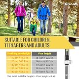 Glymnis Walking Poles 2 Pack Collapsible Poles Quick Lock 110-130cm view 4