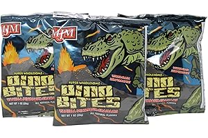 MJM Dino Bites Vanillas Grahams - Case of 25 Packs | Snack for Active Lifestyles | Wholesome Vanilla Flavor | Convenient and On-the-Go | Fuel Your Adventures