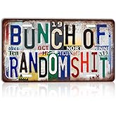TREEPERI Vintage License plate Bunch Of Random Shit Wall Decor Metal Sign Tin Signs for Bar Home Bedroom Garage