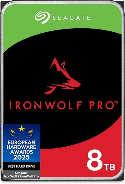Seagate IronWolf Pro 8TB NAS HDD CMR 3.5in SATA 6Gb/s 7200 RPM 256MB
