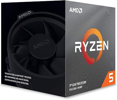 AMD Processor 6 Core 12 Thread 3.8 GHz 4.4 GHz Boost Unlocked AM4 CMOS 7nm