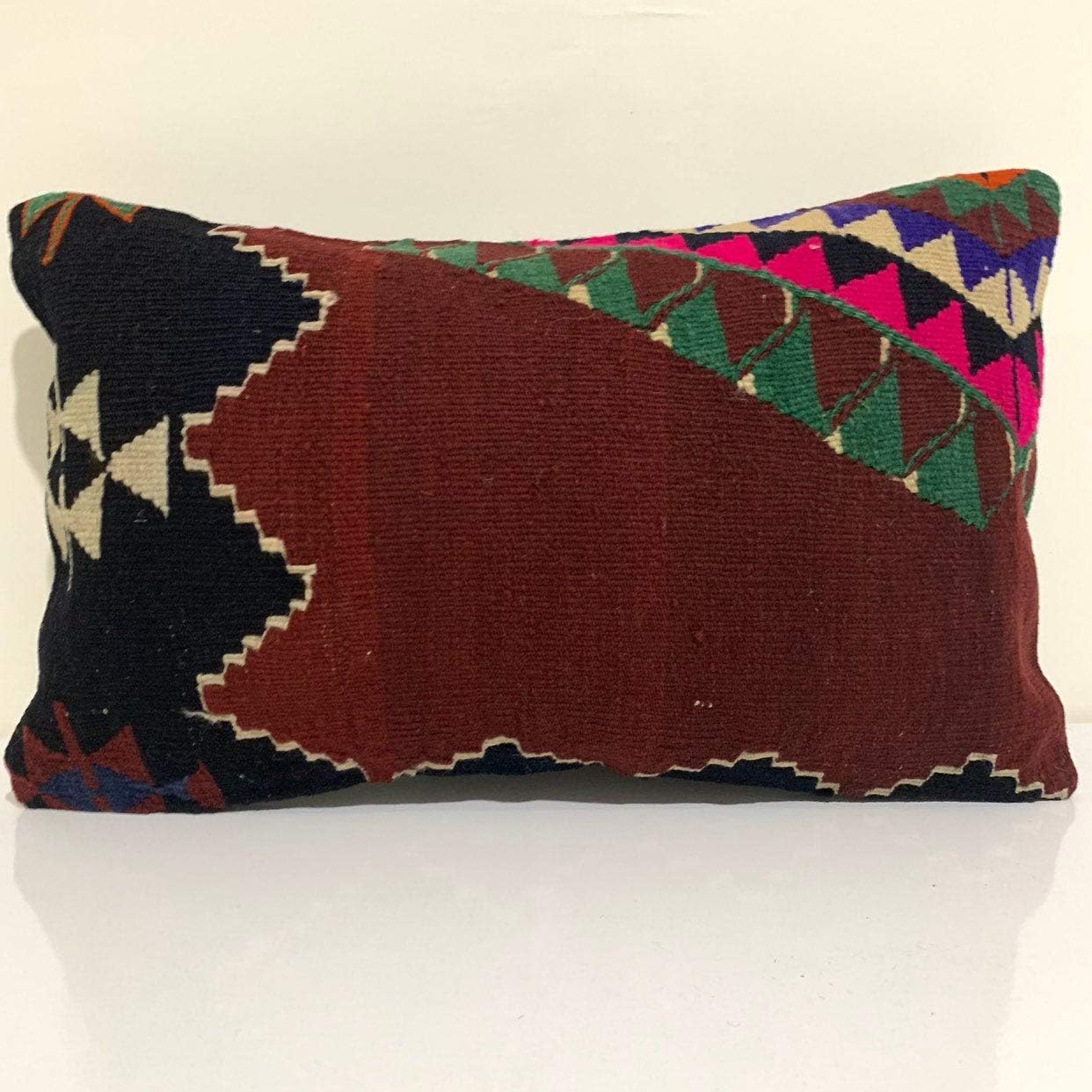 kilim lumbar pillow vintage lumbar kilim pillow cover kilim cushion pillows 12X20 Handmade Pillow