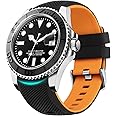 Fullmosa 22mm 20mm 24mm Silicone Watch Bands No Gaps Compatible for Samsung Galaxy Watch 7 6 5 4 3,Galaxy Watch 46mm 42mm,Garmin