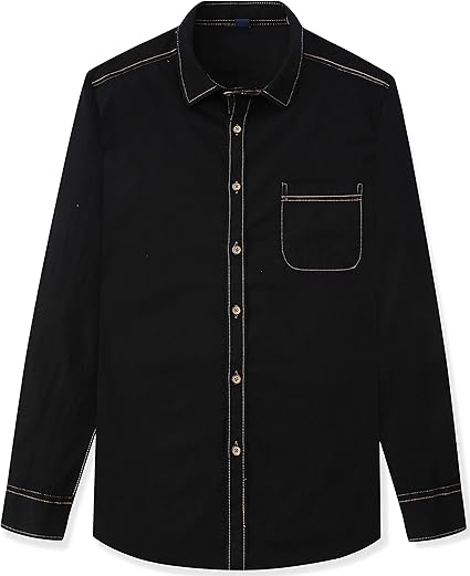 Amazon Co Jp メンズコットンデニムシャツブラックブルーカジュアルシャツ 服 ファッション小物 Amazon Co Jp メンズコットンデニムシャツブラックブルーカジュアルシャツ 服 ファッション小物