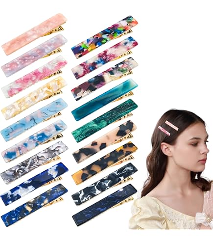 Amazon.com : FALADOO 30pcs Resin Hair Clips Set, Acrylic  display picture 3