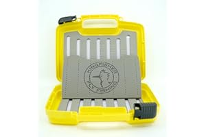 Kingfisher Boat Box Fly Fishing Streamer Box 2.0 JR (10"x8"X3”), Yellow