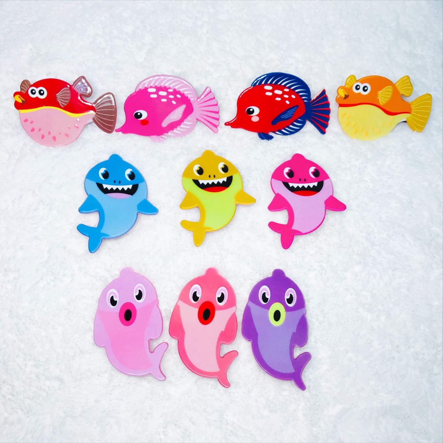 baby shark hair clips