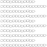 200Pcs Chain Extenders for Jewelry Making, Necklace & Bracelet Extender Chains, Removable Extension Tails for DIY Necklaces, Anklets & Jewelry Making Supplies (Silver)
