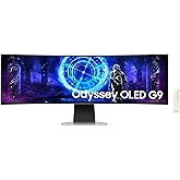 Samsung 49 Inch G9 OLED Silver DQHD Gaming Monitor with 240 Hz Refresh Rate, 0.03 ms, G-Sync, Gaming Hub - (LS49DG954SNXGO) [