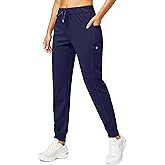 G Gradual Women's Joggers Pants with Zipper Pockets Stretch Tapered Athletic Joggers for Women Lounge, Jogging, Workout