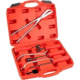 Lyhubmh 8 PC Drum Brake Tool Kit with Adjusting Tool | Complete Brake Spring Set with Brake Spring Compressor &amp;Brake Spoon, for Brake Service with Spring Pliers, Spring Replacemen