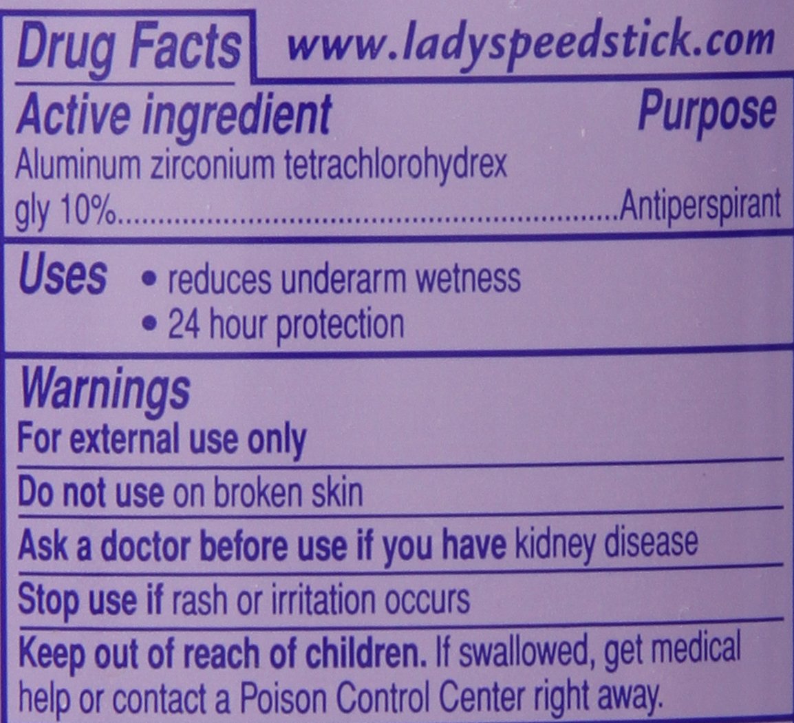 Lady Speed Stick Antiperspirant Deodorant, Stainguard, Powder Fresh - 2.3 oz (Pack of 6) : Beauty