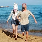 CreepyParty Realistic Horse Animal Head Latex Mask Halloween Carnival Costume view 4