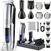 ritarga Beard Trimmer for Men, 20 Length Settings, 14-in-1 Cordless Grooming Kit, Waterproof Electric Razor for Men, Hair Trimmer, Nose Hair Trimmer, Cordless Hair Clippers with Travel Bag