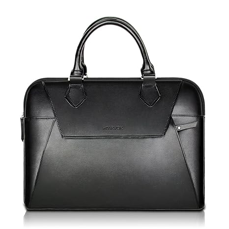 Arvok 15 15,6 Zoll PU Notebooktasche Laptoptasche Aktentasche Wasserfest Laptop Tasche Schutzhülle Mit Griff & Reißverschluss