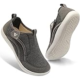 Spesoul Wide Womens Slippers Adjustable Diabetic Shoes Swollen Edema House Slippers Barefoot House Shoes Cozy Walking Shoes for Indoor Outdoor 9.5 Wide