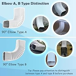 VYH Downspout Gutter Elbows （Positive Elbow，4x3