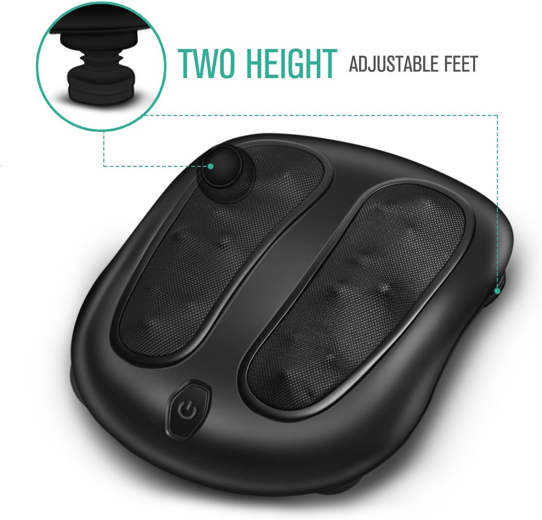 Nekteck Foot Massager with Heat, Shiatsu Heated Elecric Keading Foot Massager Machine for Planter Fasciitis, Built in Infrared Heat Function and Power Cord: Health & Personal Care