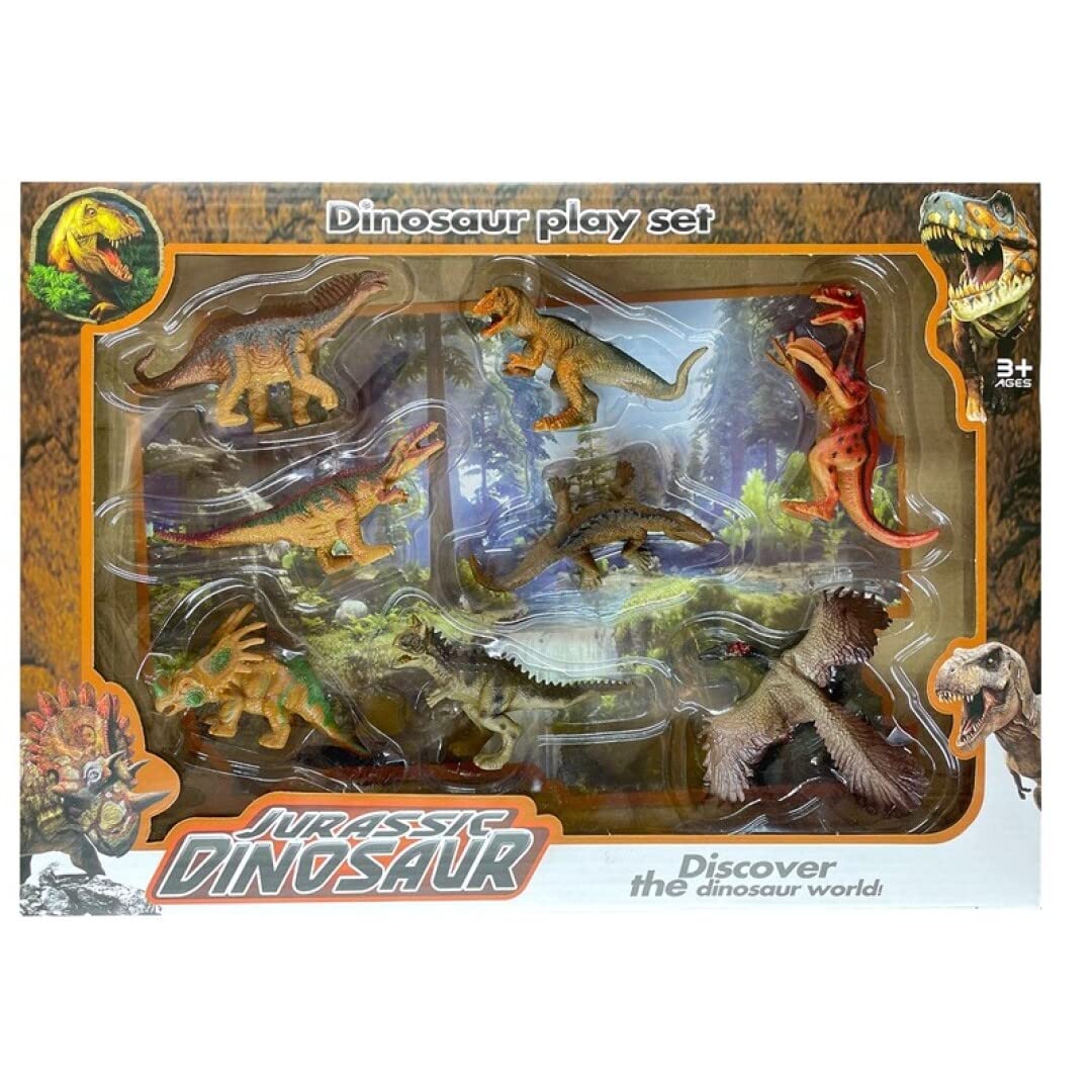 Dimasa - Set of 8 Jurassic Dinosaurs and Prehistoric Creatures, Multi-Colour (DIM55612)