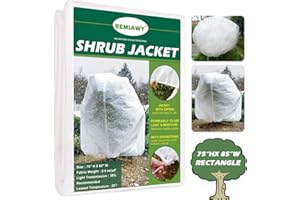 REMIAWY Plant Covers Freeze Protection Frost Blanket for Plants Tree Blanket Cover Shrub Covers Jacket with Zipper Drawstring, Frost Cover for Animal Protection (85”X75” Shrub Jacket 2 oz/sq yd)