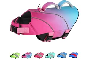 Doglay Dog Life Jacket with Double Rescue Handles, High Flotation Dog Life Vests for Swimming, Reflective Swimming Vest Safety Lifesaver for Small Medium Large Dogs