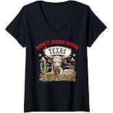 Womens Texas V-Neck T-Shirt