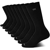 Calvin Klein Womens Crew Socks - 8 Pack Soft Cushioned Athletic Crew Socks for Women for Running and Workout