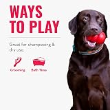KONG ZoomGroom Red Dog Brush for Grooming and Shampooing for Large Dogs view 4