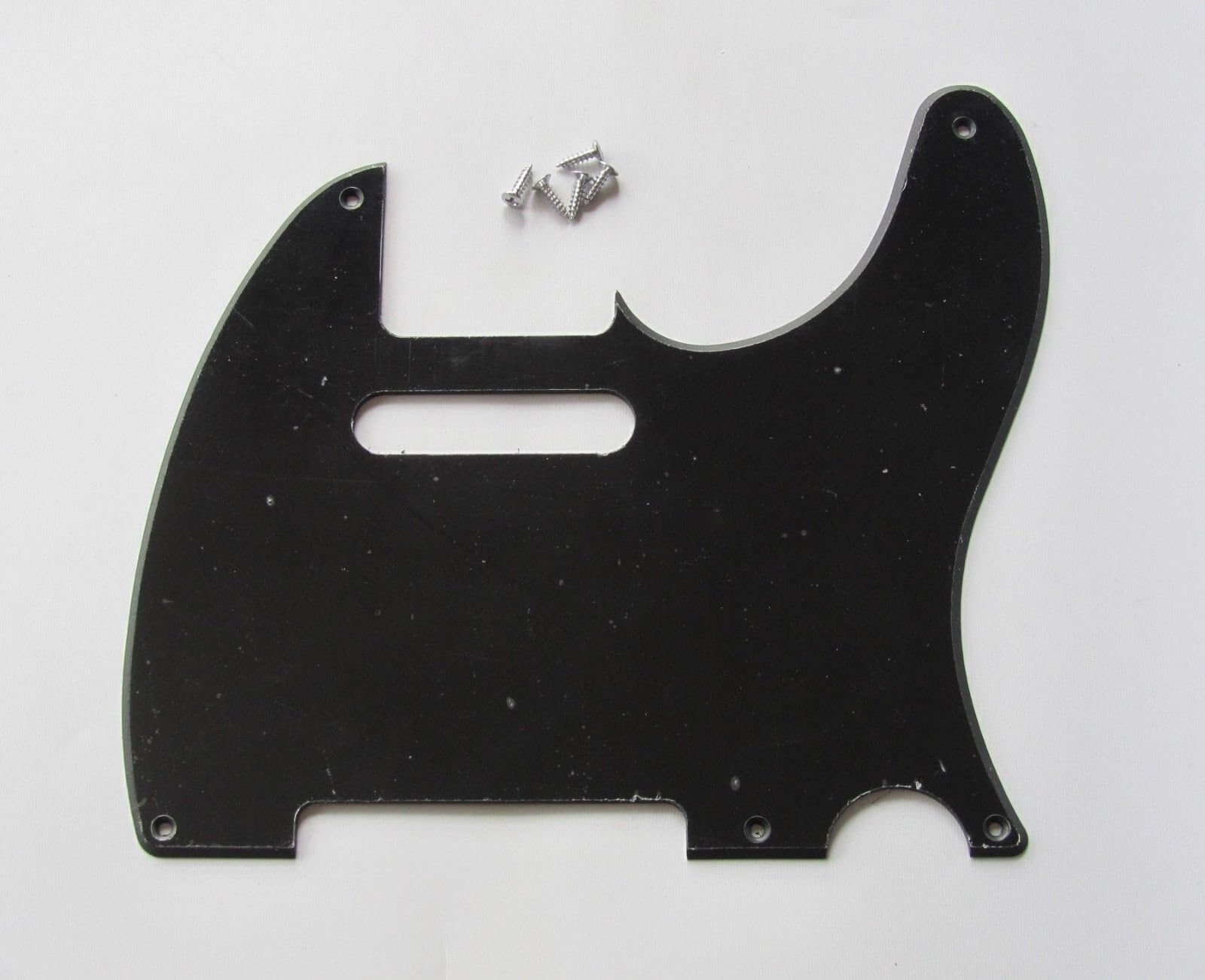 bangdan Tele/Telecaster Guitar Pick Guard Scratch Plate Black 1 Ply, Vintage 5 Hole