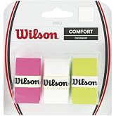 Wilson Pro Overgrip-Comfort 3pk-Assorted-White/Green/Pink