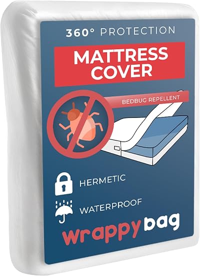Wrappybag Waterproof Mattress Protector 90x190 cm Encased Bed Bug Dust Mite