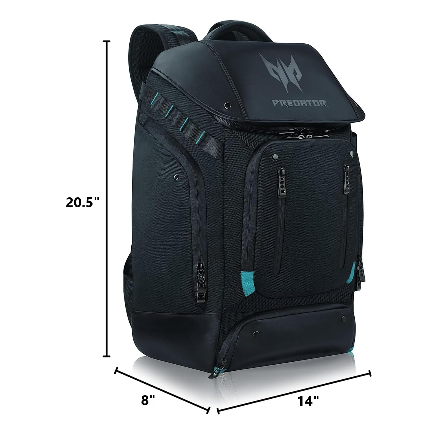 Acer PBG591 Predator Utility Gaming Backpack, Water Resistant and Tear Proof Travel Backpack Fits and Protects Up to 17.3