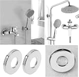 Be In Your Mind 4PCS Stainless Steel Shower Pipe Covers 26mm Hole Cover Chrome view 3