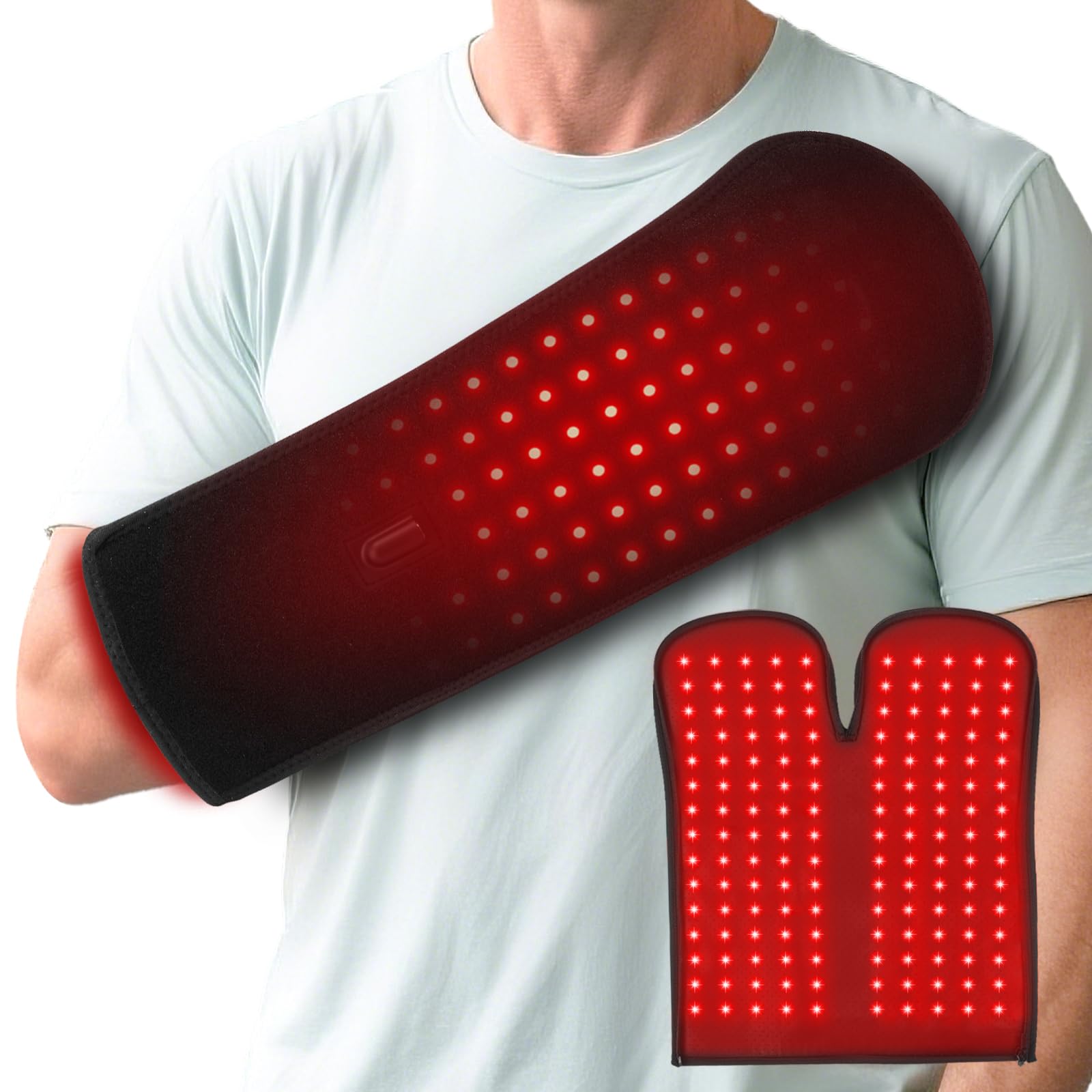 Photo 1 of Dowceivm Red-Light-Therapy-for-Hands,Therapy for Finger Wrist,Near Infrared Light Therapy & Red Light Therapy for Body,Dual Wavelength 150 LEDs for Hands Pain Relief(16.5IN*8IN)