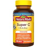 Nature Made Super C Tablets with Vitamin D3 and Zinc, 60 Tablets | Adult Vitamin C Immune Support Supplement, For Daily Immune Support and Antioxidant Support, 60 Day Supply