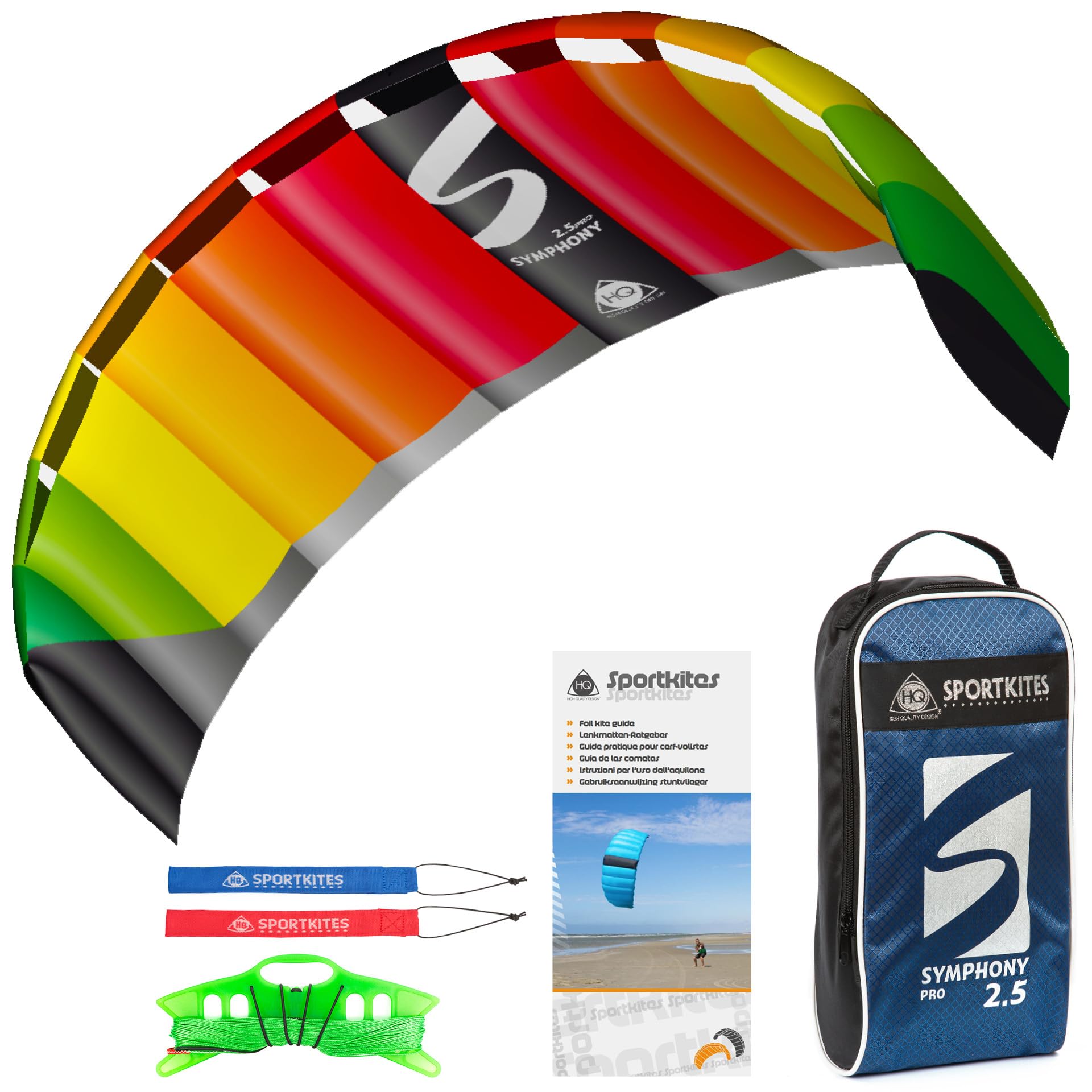 HQ Kites Symphony Pro 2.5 Kite, Rainbow
