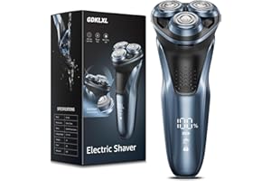GDKLXL Rechargeable Electric Razor for Men: IPX7 Waterproof Shaver - 1.5H Fast Charge, 4D Flex Precision Blades with Pop-Up Trimmer - Gentle on Sensitive Skin, Travel-Friendly
