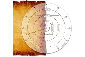 Byhoo Spell AOE Damage Marker DND Area Effect Template - 1" Grid or Hex Tabletop Game Mat RPG Gaming Accessories for Dungeons and Dragons 5E Pathfinder and Other TTRPGs